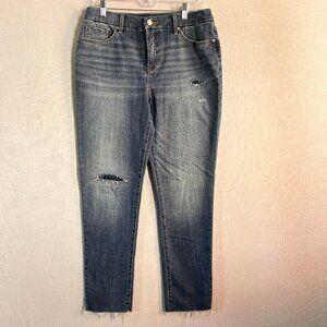 Chico's So Slimming Girlfriend Slim Leg Ankle Jean Size 1 Tall